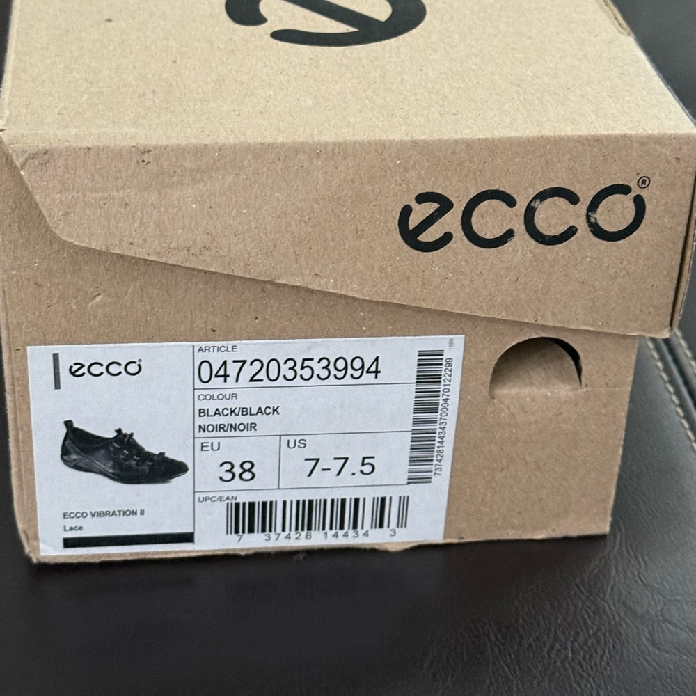 ECCO Woman’s Sz 38 US 7-7.5 Vibration II Toggle Slip-On Comfort Shoes Drawstring